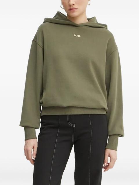 logo-embossed hoodie