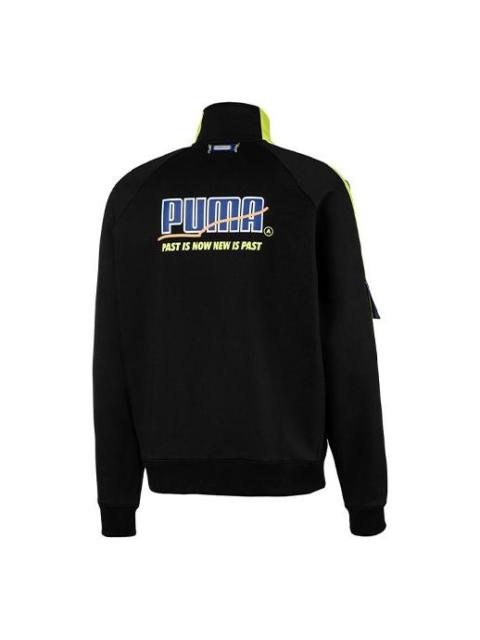 PUMA x ADER ERROR Unisex Printing Stand-up Collar Jacket Black 595533-01