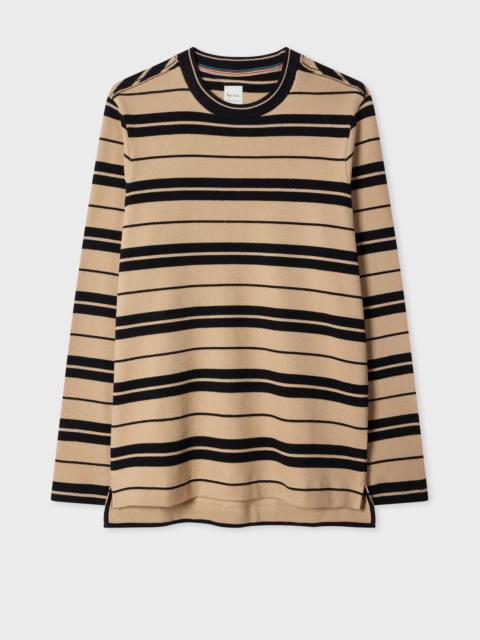 Light Brown Stripe Long-Sleeve T-Shirt