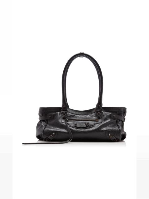 Le City East West Lambskin Bag black