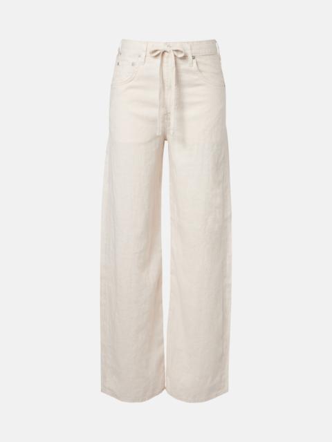 Brynn linen wide-leg pants