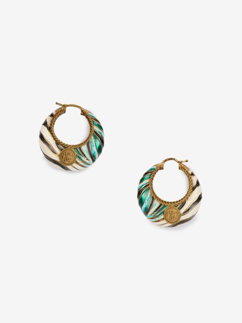 Ray of Sea Print Hoop Earrings