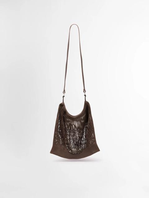 LARGE CROSSBODY FILT NET SHOPPING BAG