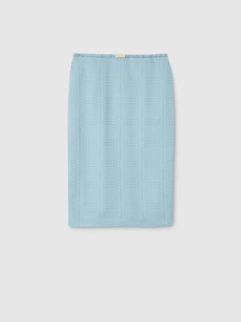 Interlocking G silk jacquard skirt