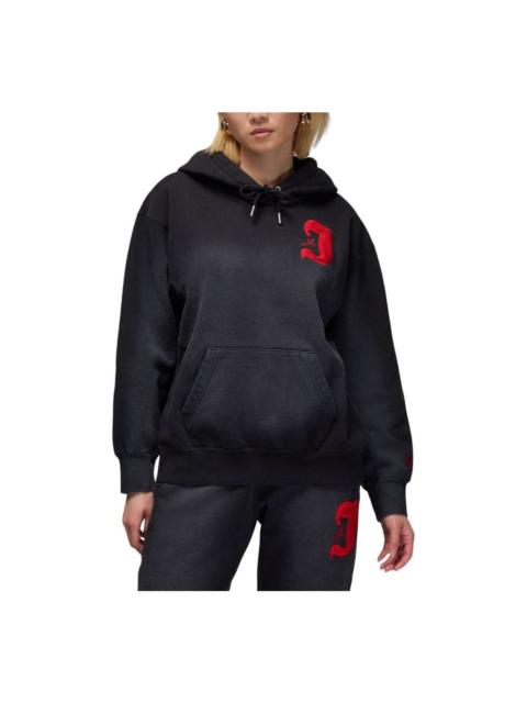 (WMNS) Air Jordan Flight Fleece Satin-Lined Hoodie Asia Sizing 'Black' FV7063-010