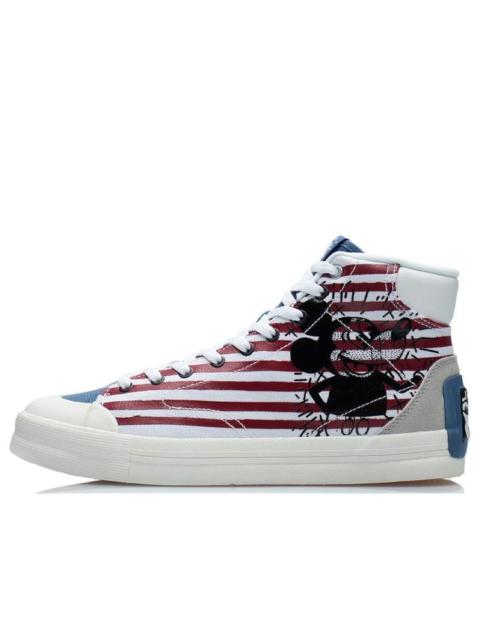 Li-Ning x Keith Haring x Disney Mickey Mouse Skate Shoes 'White Red Blue' AECR061-1