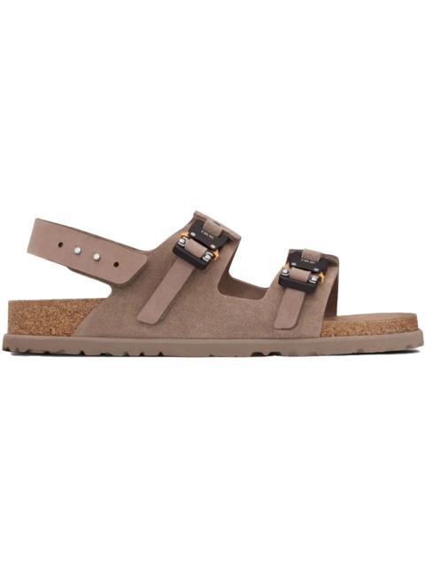 Dior By Birkenstock Milano Sandal Brown Nubuck Calfskin