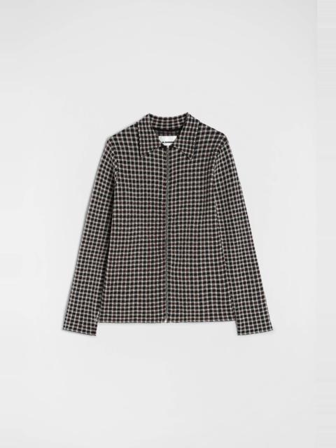 Wool Blend Zip-Up Shirt