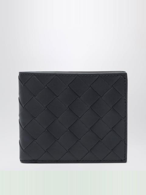 Midnight/Basalt bi-fold wallet in Intrecciato leather
