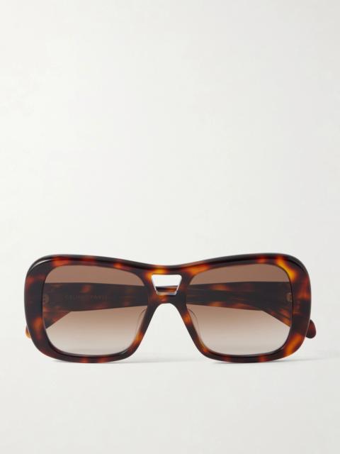 Aviator-style Tortoiseshell Acetate Sunglasses