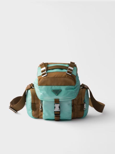 Antiqued Re-Nylon and leather shoulder bag