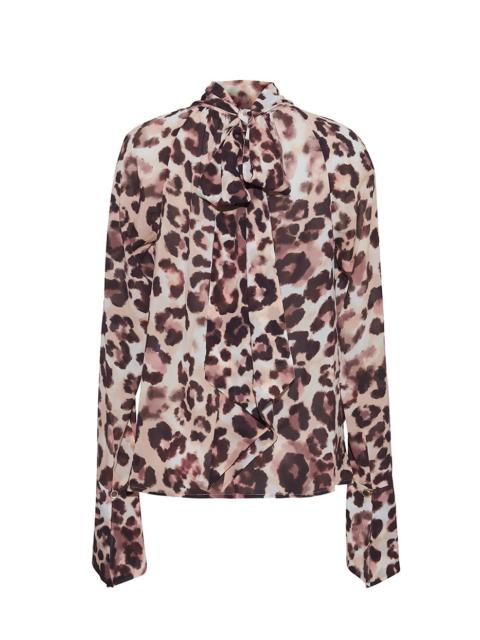 Sundance Top
Breezy Animal Printed Blouse with a Playful Bow and Timeless Elegance