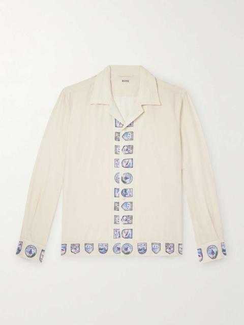 Ski Season Camp-Collar Printed Cotton and Silk-Blend Shirt