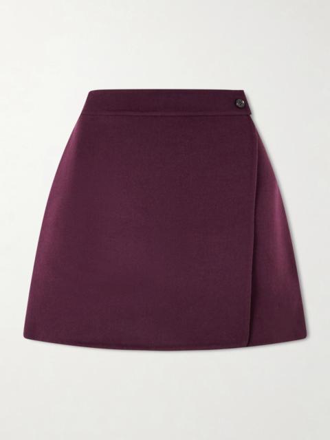 Noah Wool And Cashmere-blend Mini Wrap Skirt