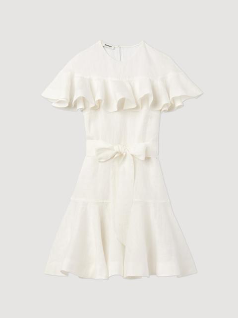 Short dress with ruffles