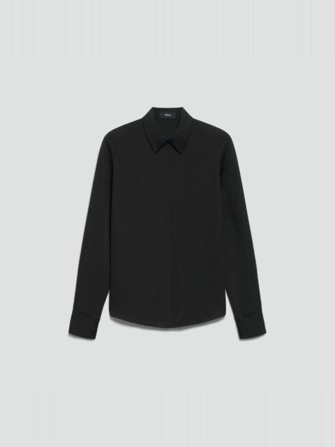 Fitted Shirt in Silk Georgette