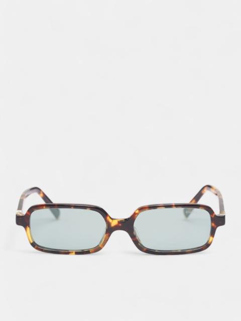 Brown Havana Rectangular Sunglasses