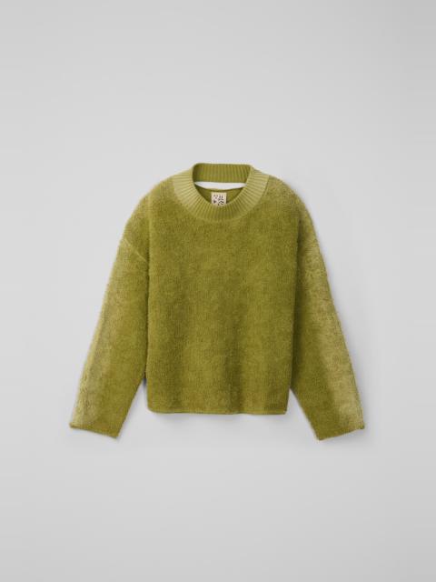 Green wool-blend Bouclé Jumper