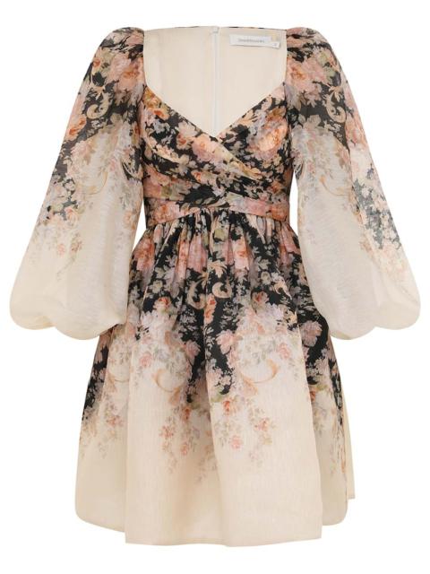 zimmermann mae cut out mini dress NWT Authentic Zimmermann Mae Cut-out Black Linen Mini Dress Size 2 AU $695