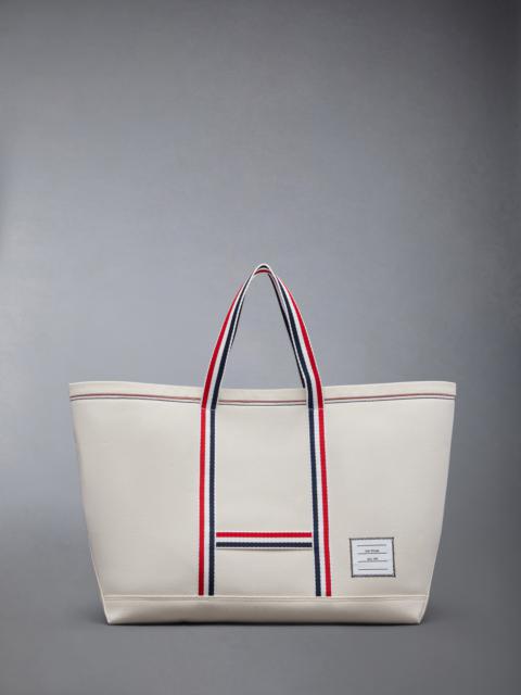 Off White Double Face Cotton Canvas Medium Tool Tote Bag