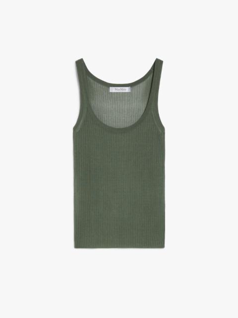 BASTIA Ribbed silk top