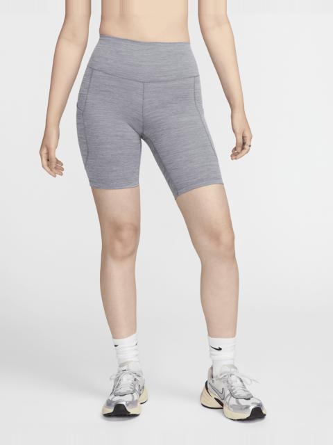Nike One Women's High-Waisted 8" Biker Shorts with Pockets