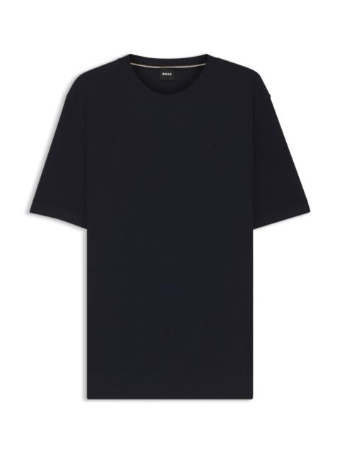 KNIT SWEATER WITH MIXED STRUCTURES