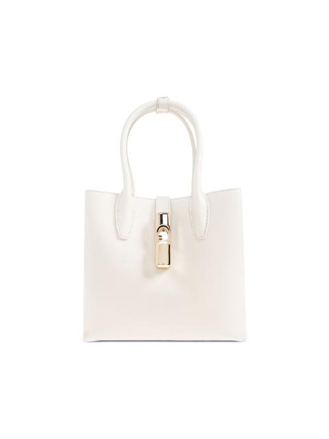 top-handle padlock tote bag