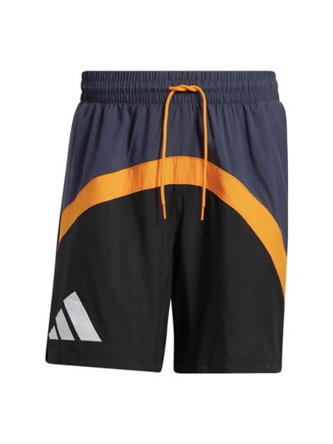 adidas Galaxy Basketball Shorts 'Black Blue Orange' HE2899