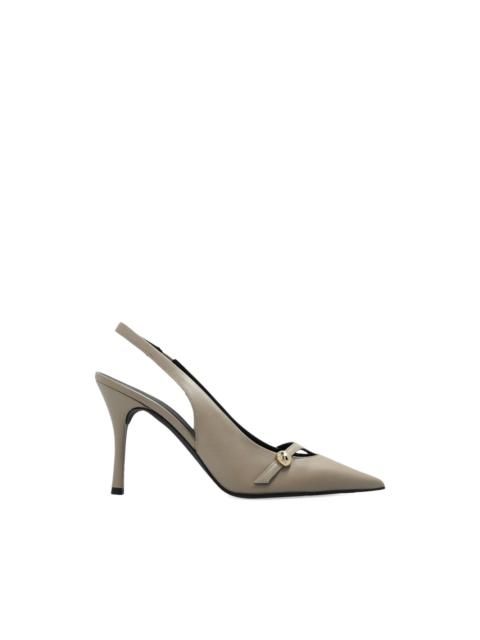 pointed-toe stiletto slingback sandals