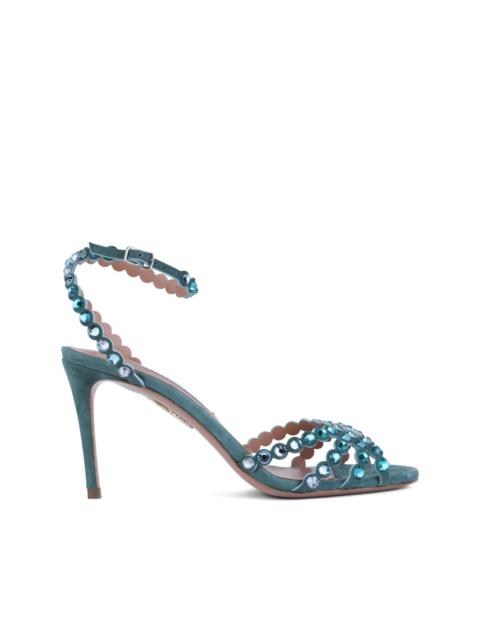 scalloped embellished sandals