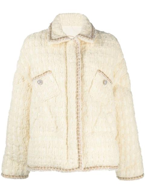 tweed puffer jacket