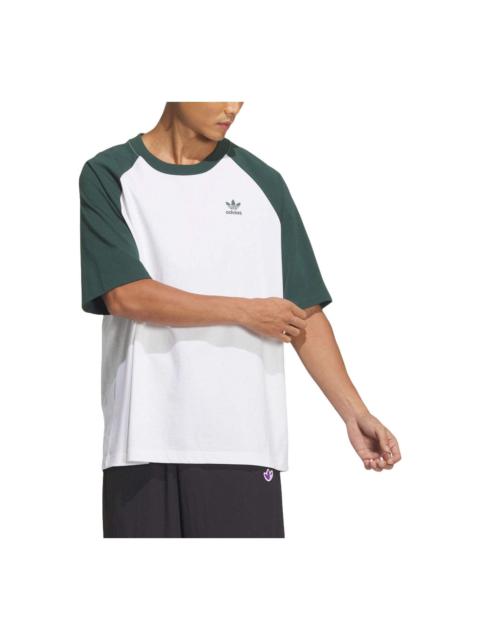adidas Adicolor Raglan T-shirt 'White Green' JM7264