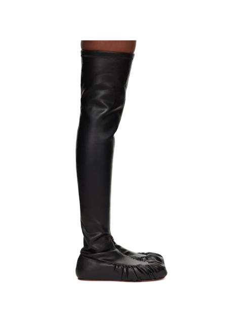 Black Overknee Ballerina Tall Boots