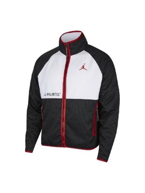 Air Jordan AJ11 Polartec Top Jacket 'Black White Gym Red' CU1495-010