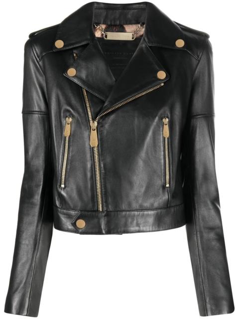 leather biker jacket