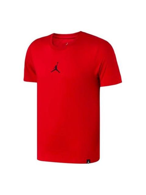 Air Jordan Iconic Quick Dry Training Sports Short Sleeve Red AR7416-688