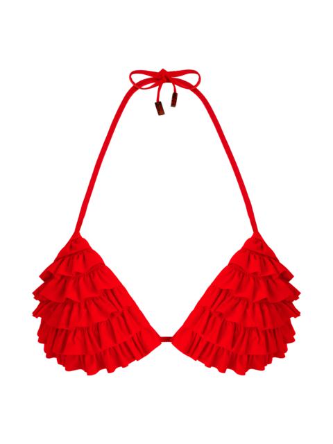 Women Triangle Bikini Top Solid