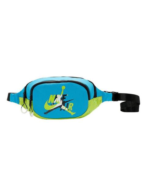 Air Jordan Casual Sports Classic fanny pack Messenger Bag multilayer Zipper Blue CQ9120-400