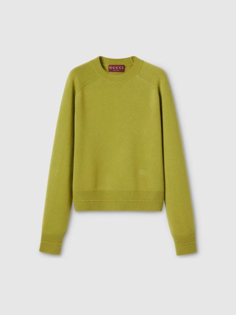 Wool cashmere sweater with embroidery