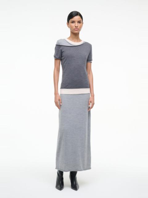 STAUD LYRIC DRESS HEATHER GREY MULTI