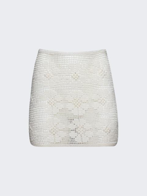 Daisy Chain Crochet Skirt Natural