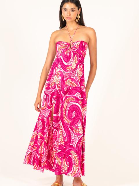 Long Dress Carla - Pink Holy Snake