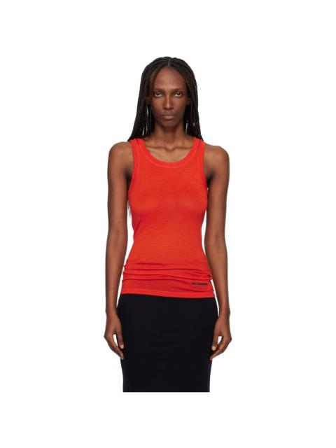 Red Lightweight Technical Wool Jersey Tank Top