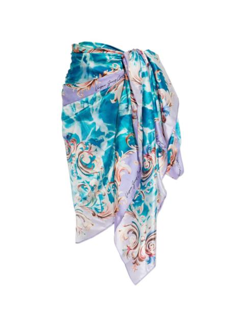 baroque-print sarong