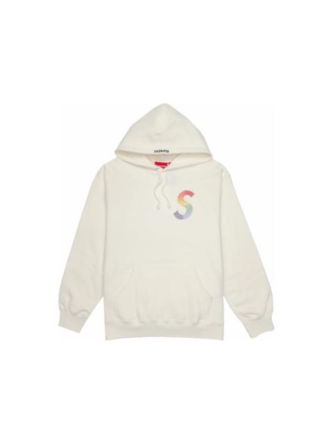Supreme Swarovski S Logo Hooded Sweatshirt White