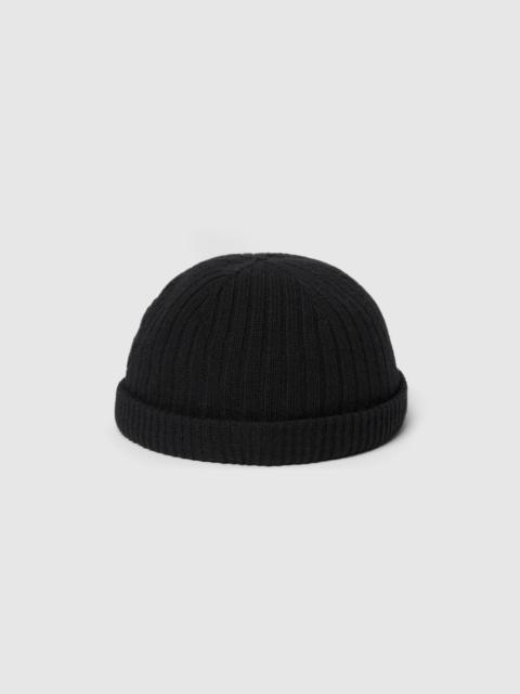 Rib knit wool hat