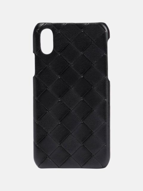 Intrecciato leather iPhone X/XS case