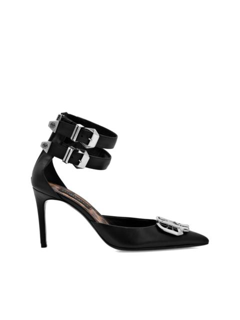Gothic mid-heel pumps