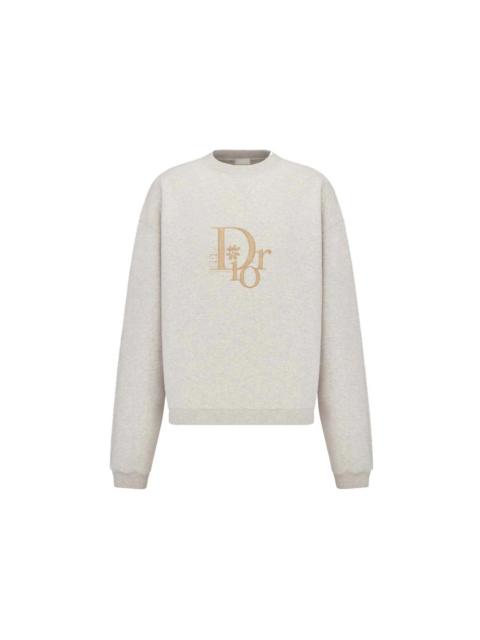 Dior x ERL Oversized Sweatshirt Heathered Gray Cotton Fleece